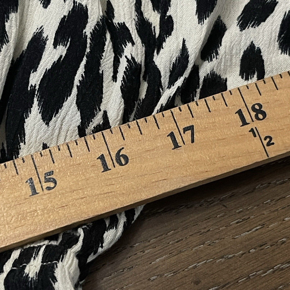 Animal Print Dress Women Extra Large XL High Low Frayed Hem Rayon V-neck Keyhole - Picture 10 of 14
